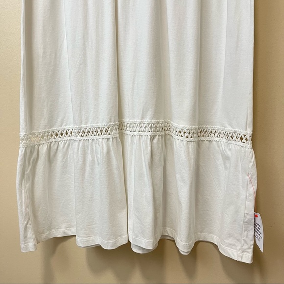 NWT ASOS Design V-Neck Midi Dress Crochet Detail - White - Picture 7 of 16